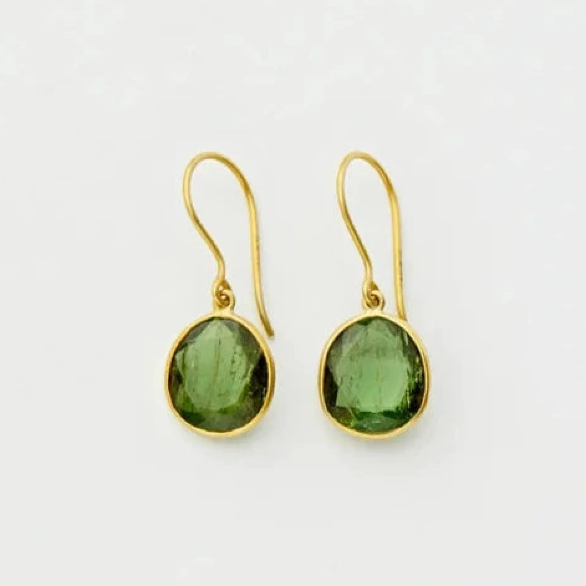 pippa_small_kt_gold_iris__0-3.webp Jewelry | Pippa Small 18kt Gold Iris Single Drop Earrings Green Tourmaline