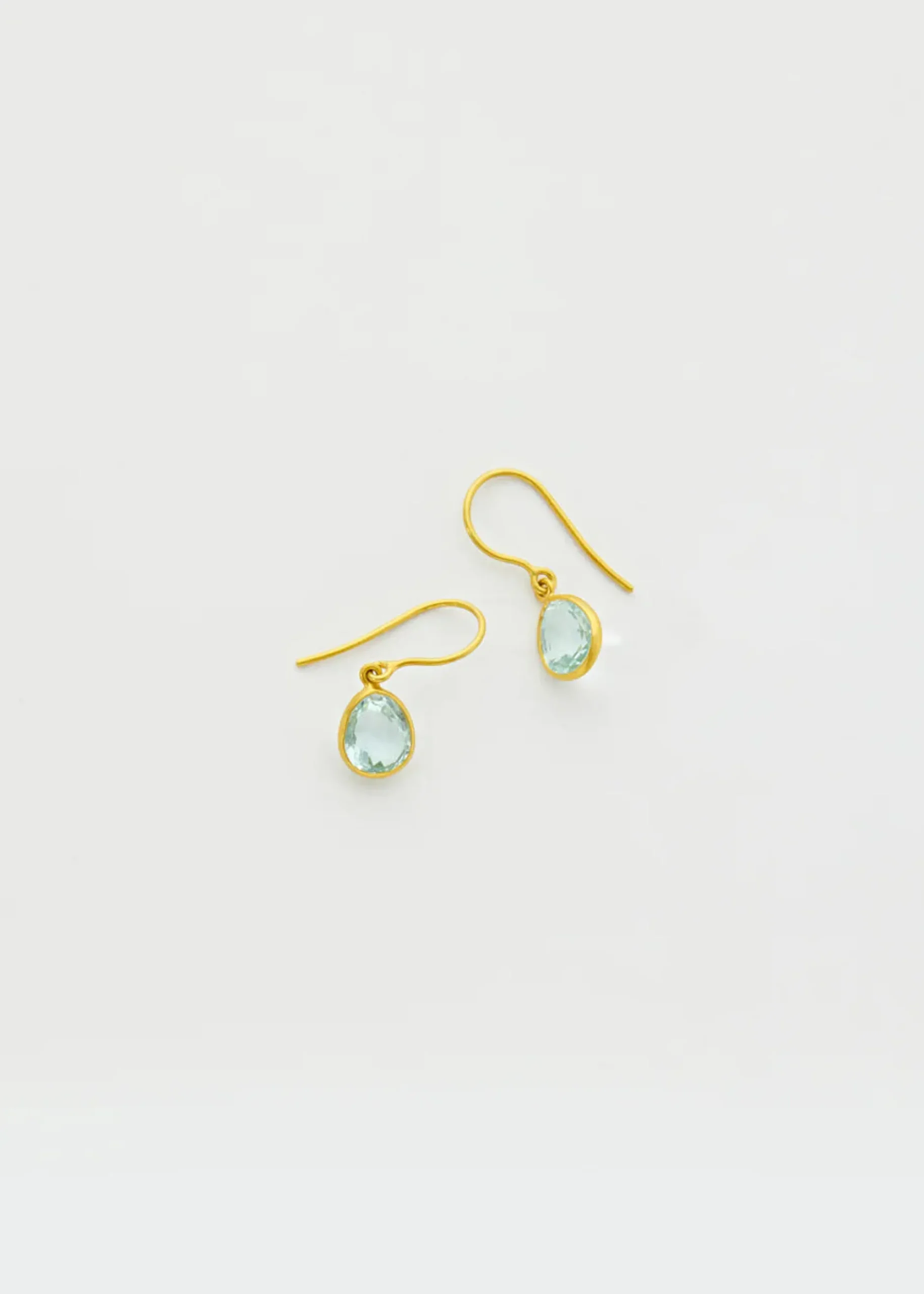 pippa_small_kt_gold_iris__1-1.webp Jewelry | Pippa Small 18kt Gold Iris Single Drop Earrings Aquamarine
