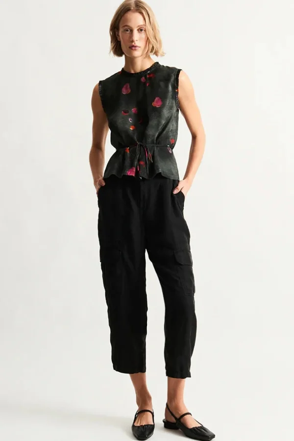 Shirts + Tops | Raquel Allegra Wilhelmina Top Petal Black