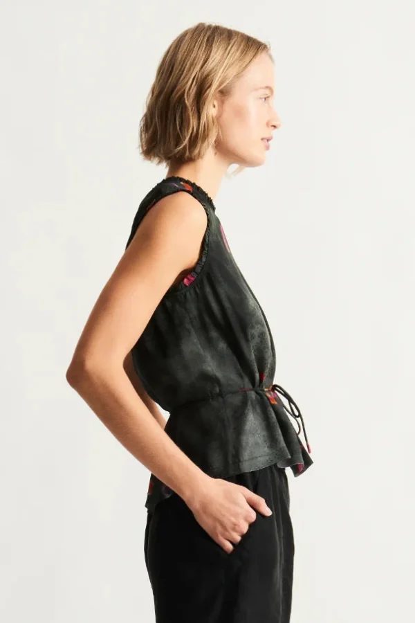 Shirts + Tops | Raquel Allegra Wilhelmina Top Petal Black