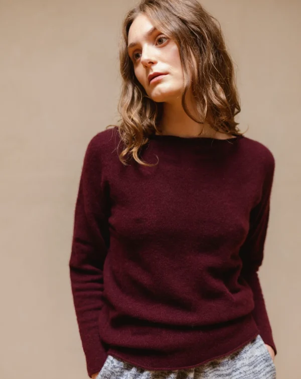 Sweaters | Ros Duke Pebble Sweater Damson