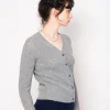 Sweaters | Ros Duke Rib Cardigan Ash Grey