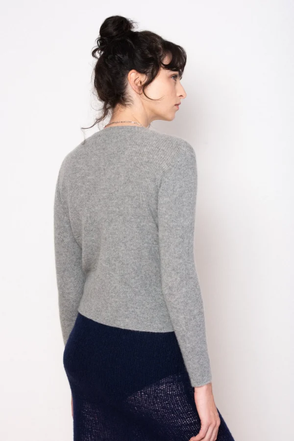 Sweaters | Ros Duke Rib Cardigan Ash Grey