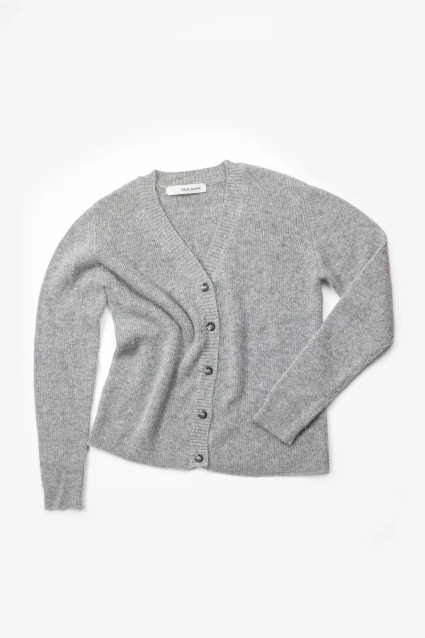 Sweaters | Ros Duke Rib Cardigan Ash Grey