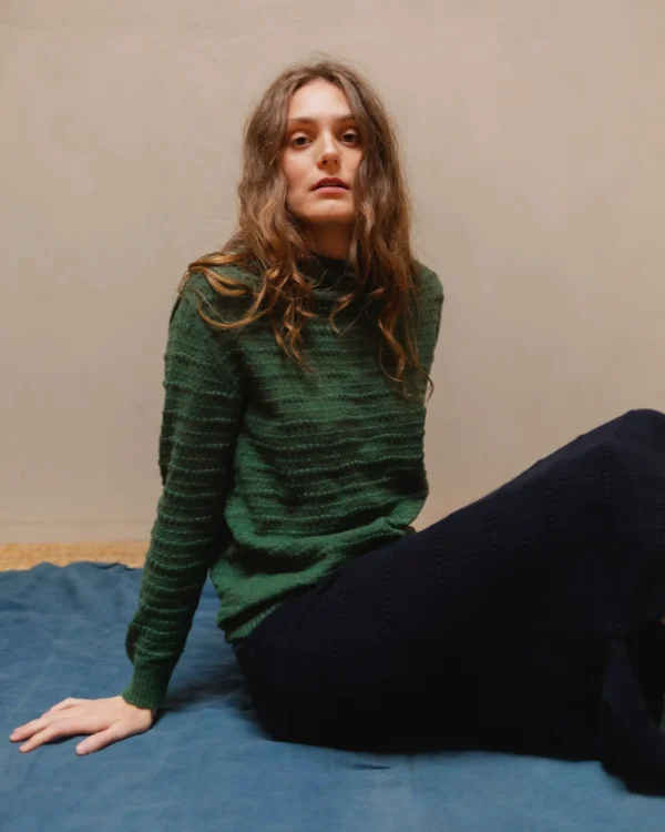 Sweaters | Ros Duke Slub Turtleneck Forest