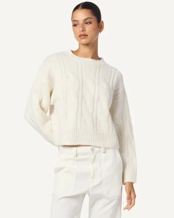 Sweaters | Sablyn Tristan Crewneck Pullover Gardenia