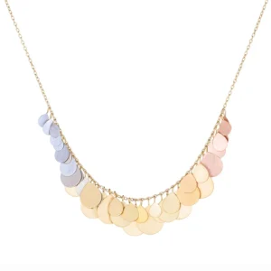Jewelry | Sia Taylor 18K and Rainbow Gold Petals Arc Necklace
