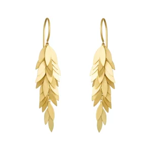 Jewelry | Sia Taylor 18K Golden Leaf Earrings