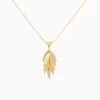 Jewelry | Sia Taylor 18K Rainbow Falling Leaf Pendant