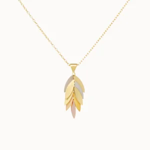 Jewelry | Sia Taylor 18K Rainbow Falling Leaf Pendant