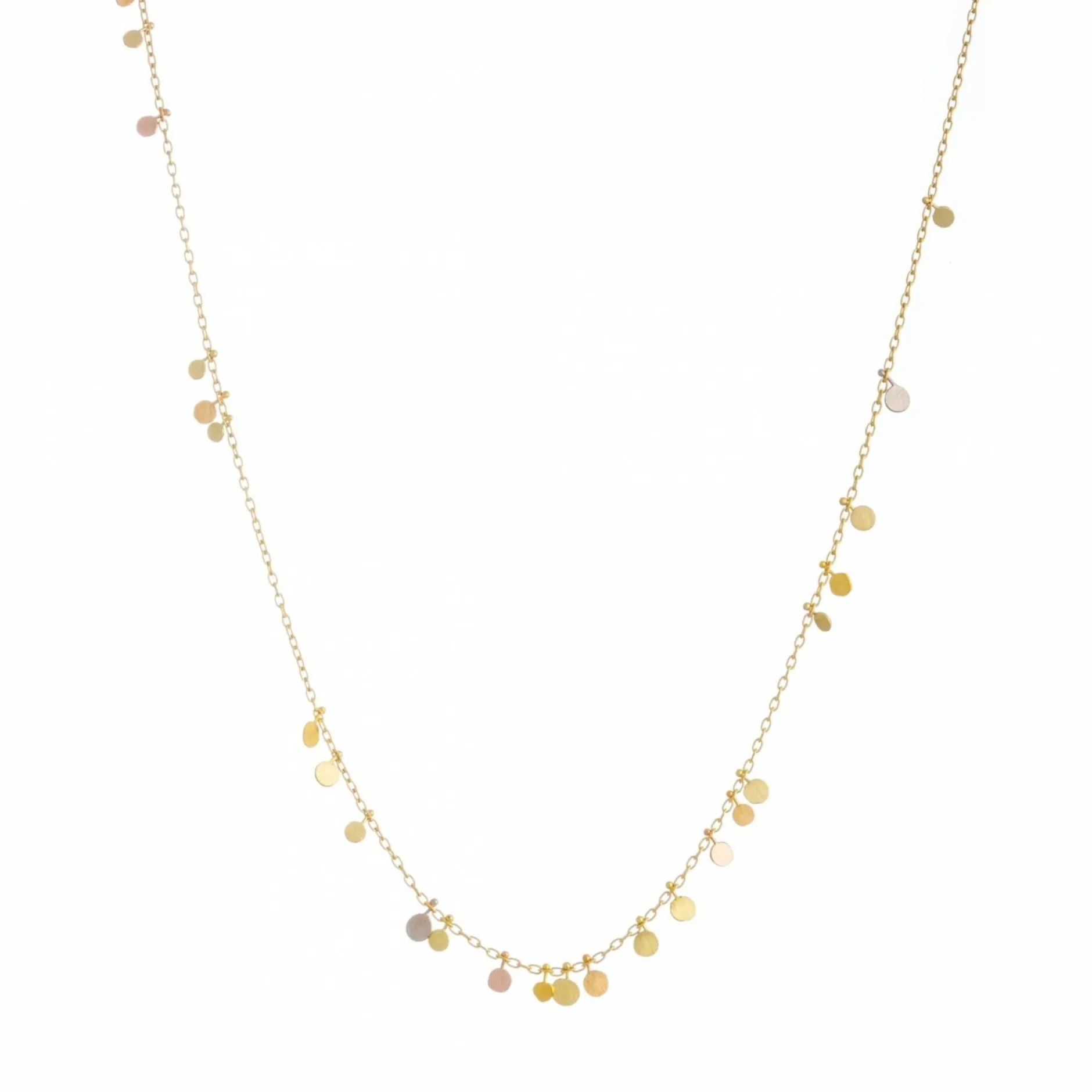 sia_taylor_k_rainbow_rand_0.webp Jewelry | Sia Taylor 18K Rainbow Random Dots Necklace