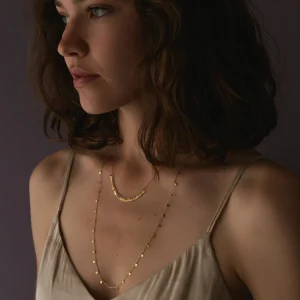 Jewelry | Sia Taylor 18K Tiny Dots Arc Necklace