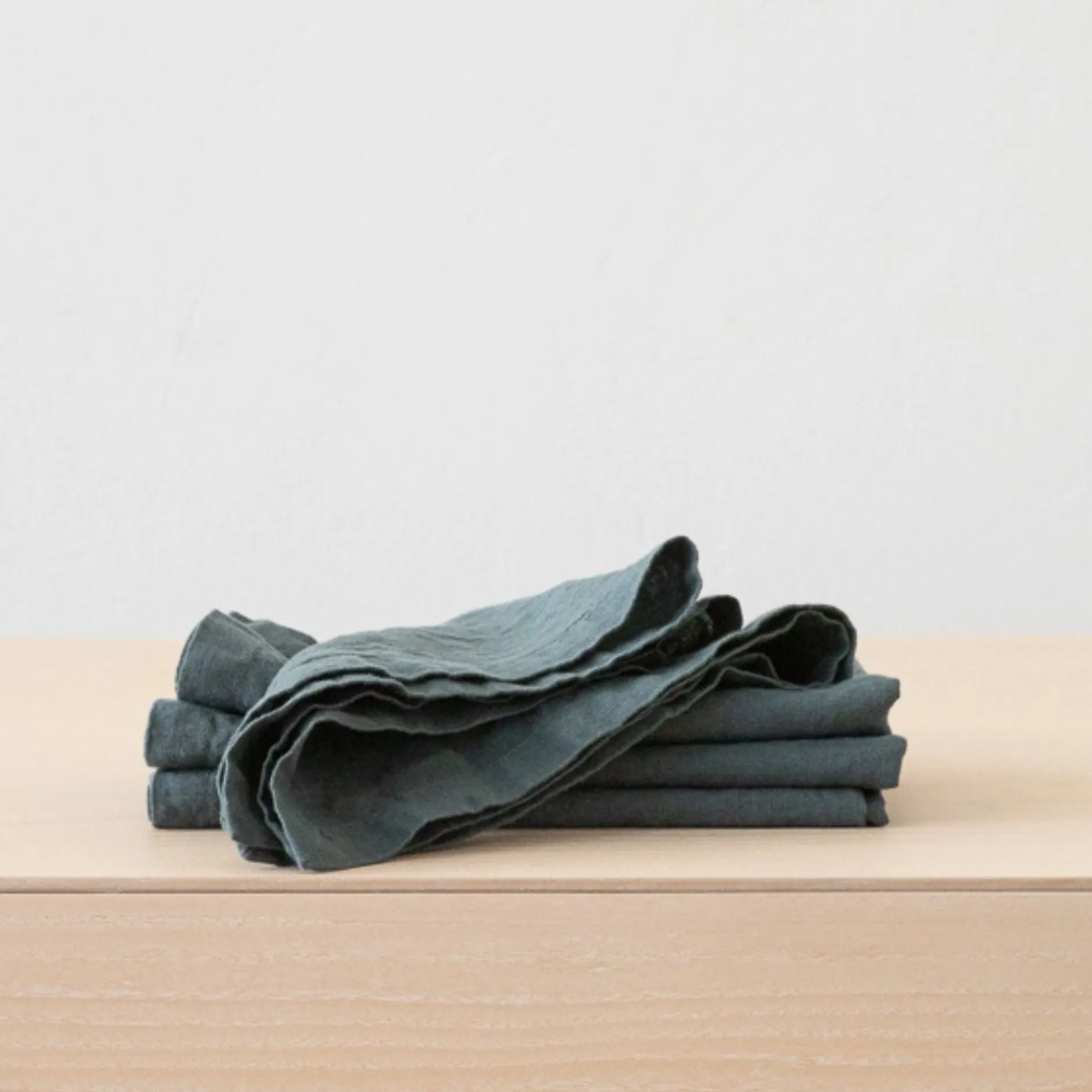 stonewashed_linen_napkins_0-3.webp Home Decor | Pillows | Thistle Hill Stonewashed Linen Napkins Balsam Green