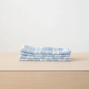 Home Decor | Pillows | Thistle Hill Striped Linen Napkins Blue White Multistripe