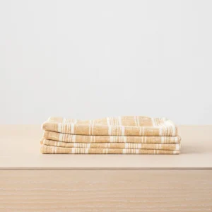 Home Decor | Pillows | Thistle Hill Striped Linen Napkins Gold Multistripe