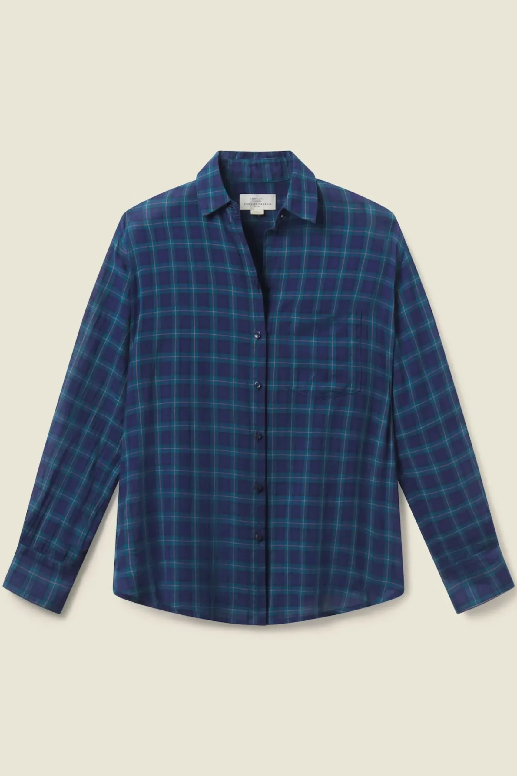 trovata_black_oversized_s_3.webp Shirts + Tops | Trovata Black Oversized Shirt Oceanside Plaid