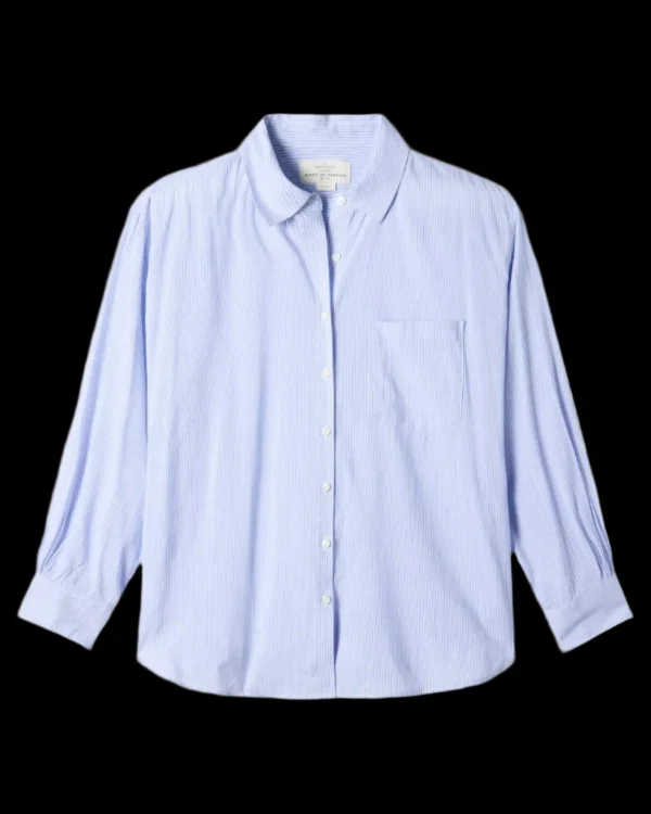 Shirts + Tops | Trovata Blake Oversized Shirt Cornflower Stripe
