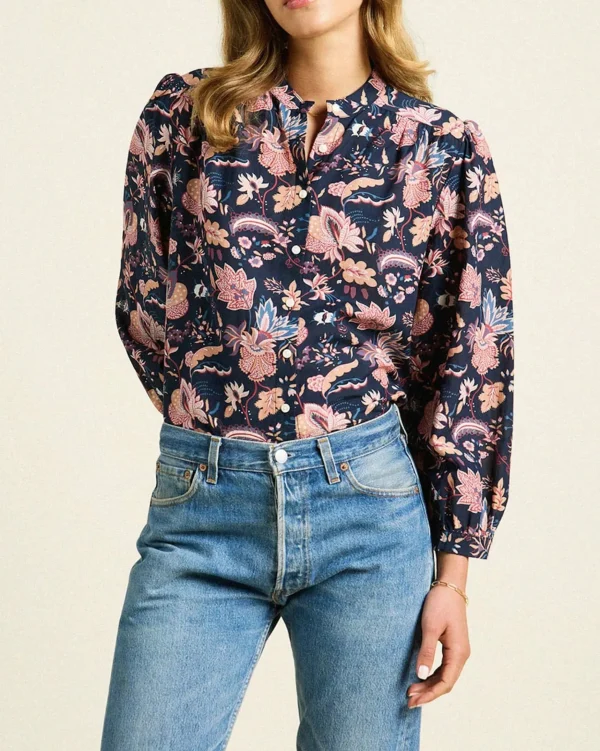 Shirts + Tops | Trovata Clara Blouse Seaborne Floral