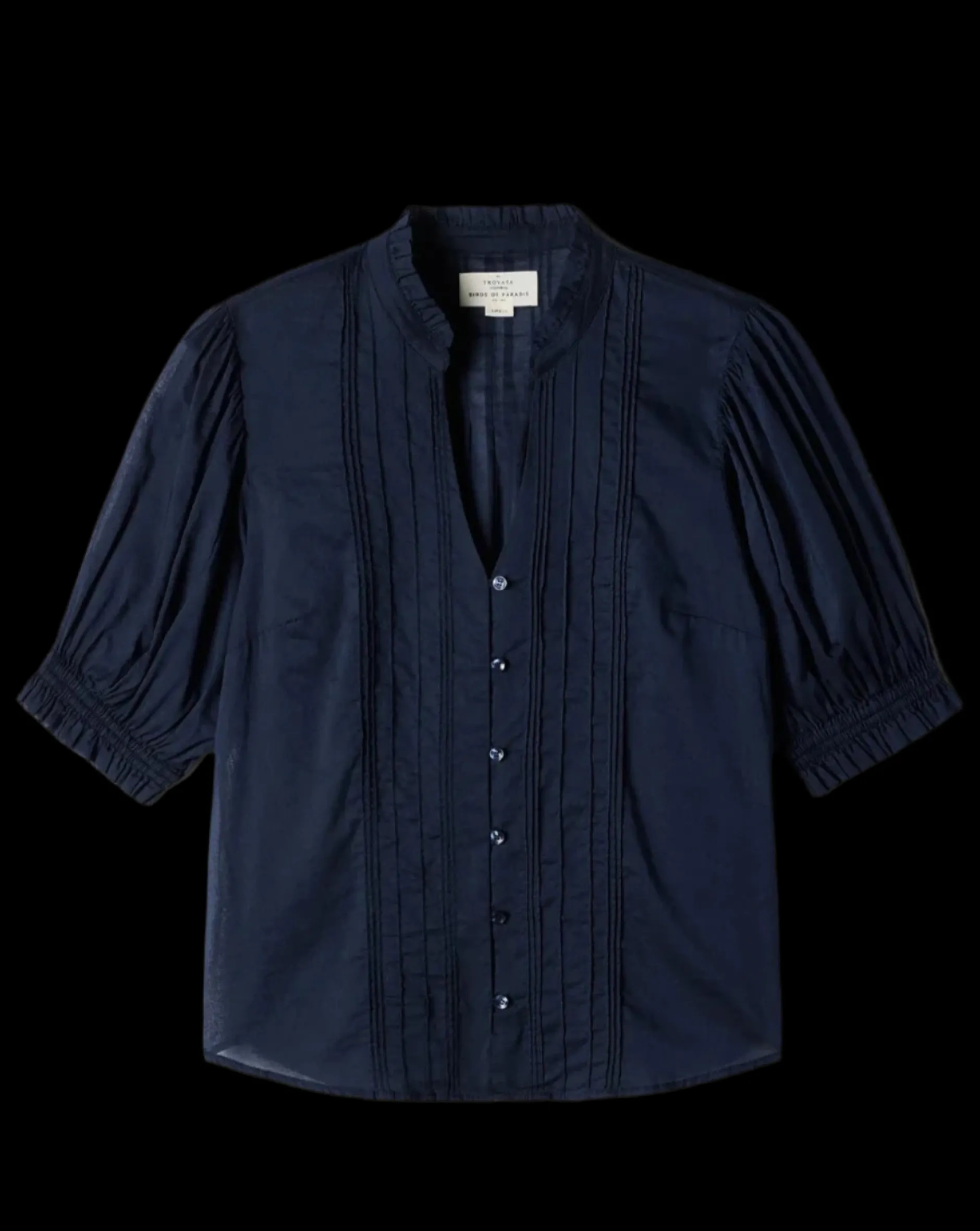 trovata_eliza_blouse_navy_0.webp Shirts + Tops | Trovata Eliza Blouse Navy
