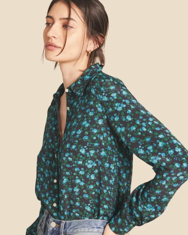 Shirts + Tops | Trovata Jacquelin Shirt Blue Larkspur