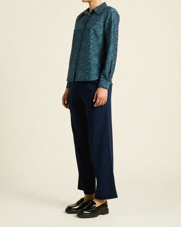Shirts + Tops | Trovata Jacquelin Shirt Blue Ridge Ditsy