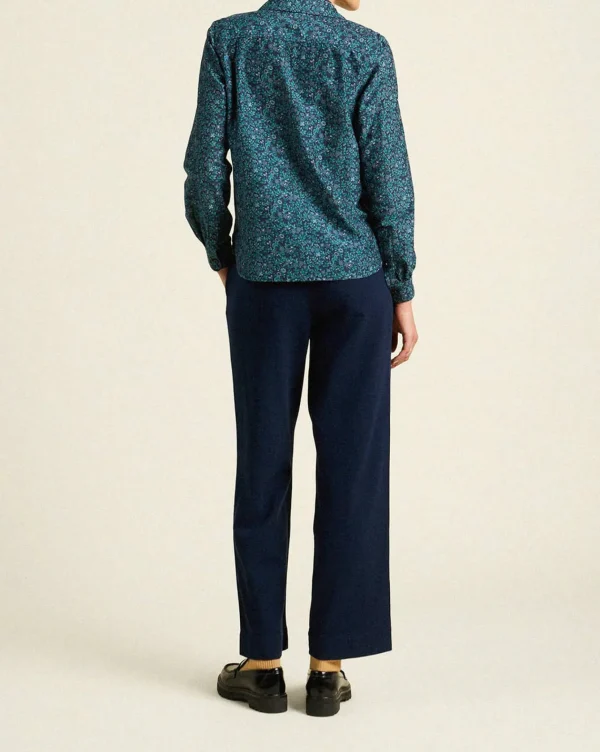 Shirts + Tops | Trovata Jacquelin Shirt Blue Ridge Ditsy