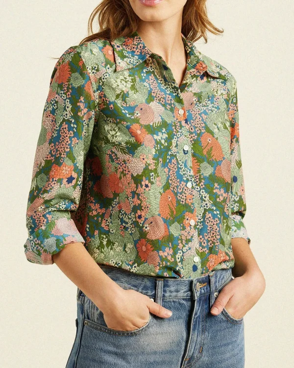 Shirts + Tops | Trovata Jacquelin Shirt Tranquil Mist
