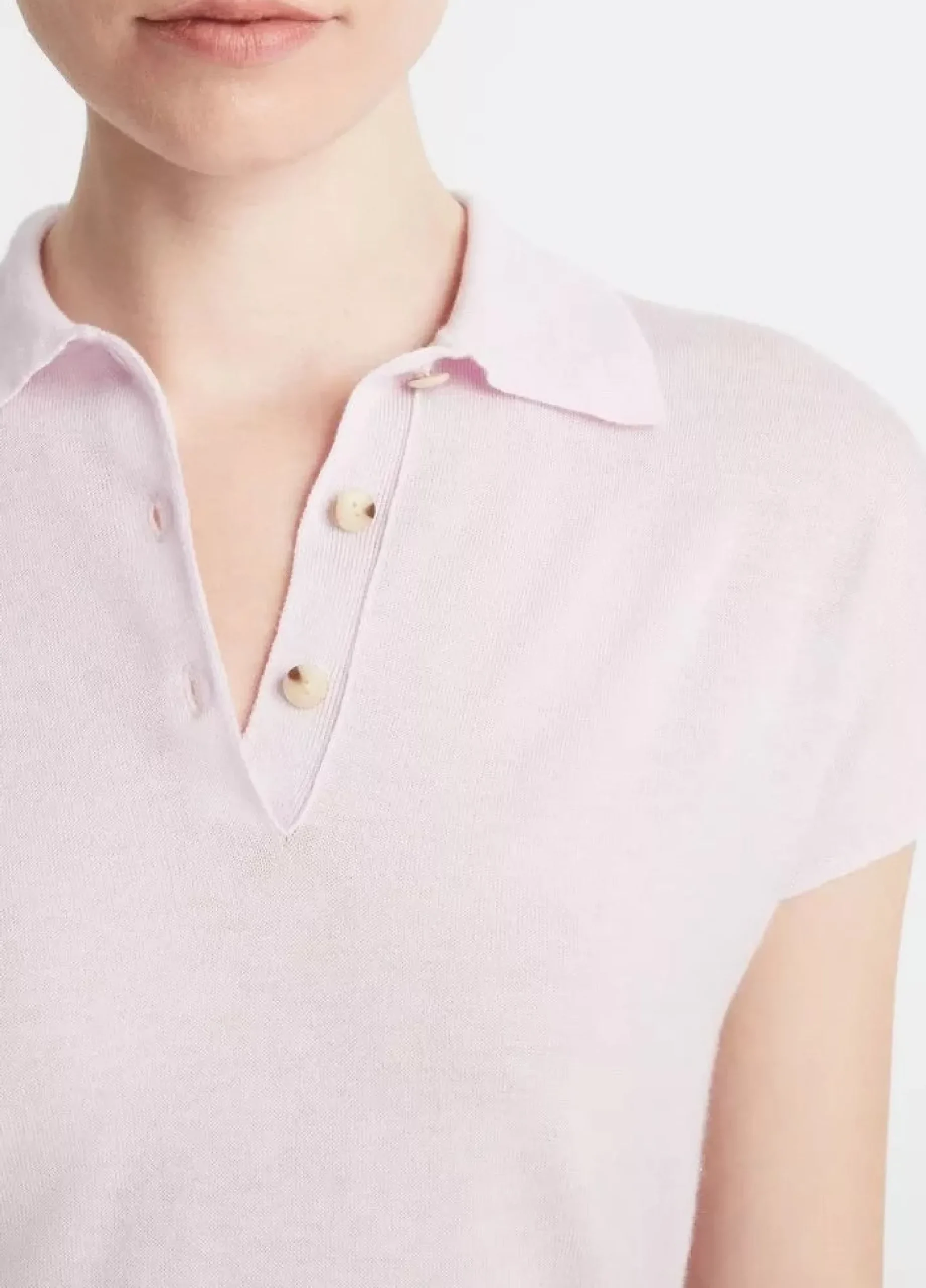 vince_cap_sleeve_polo_peo_1.webp Shirts + Tops | Vince Cap Sleeve Polo Peony