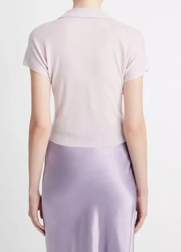 Shirts + Tops | Vince Cap Sleeve Polo Peony