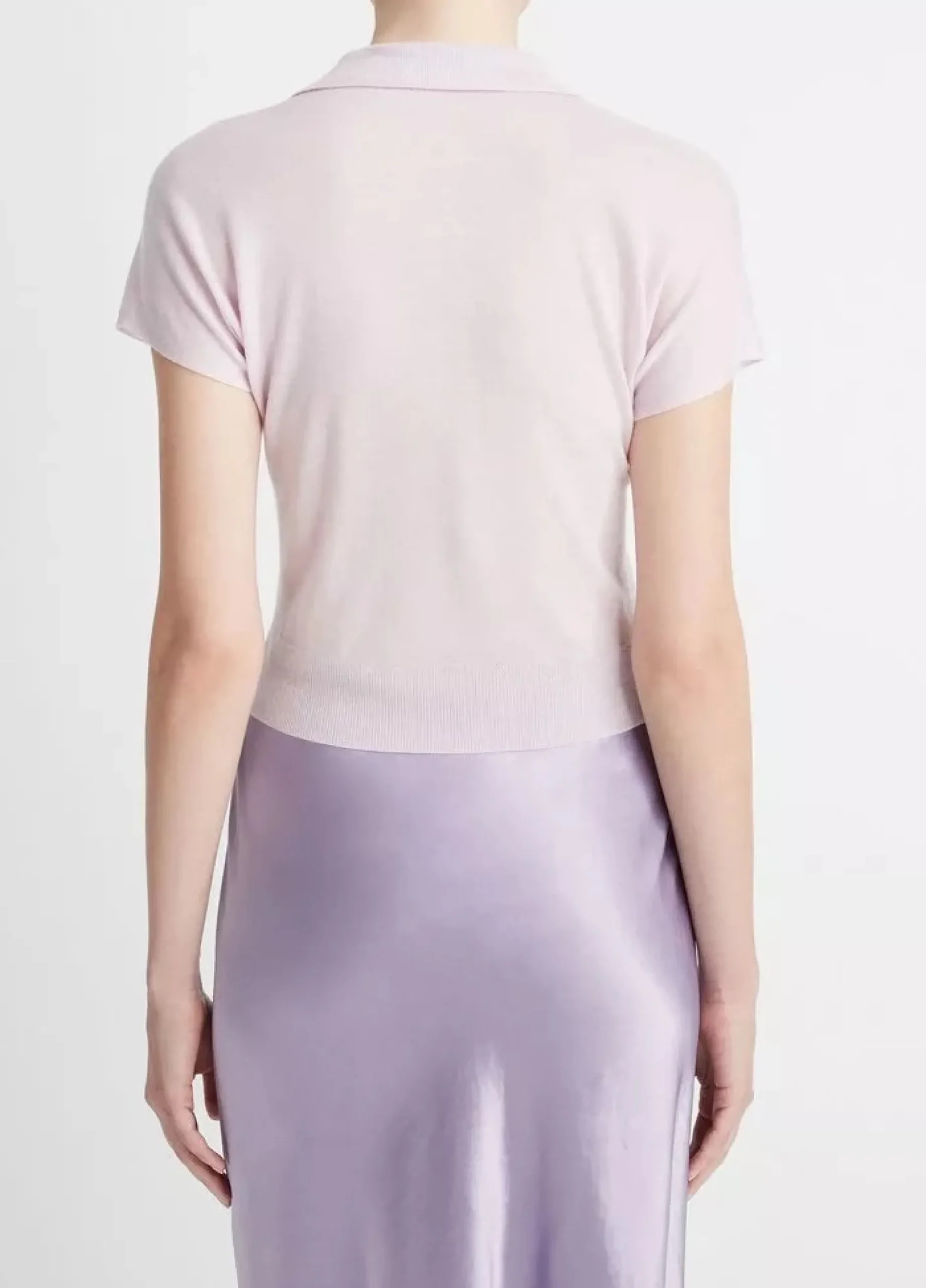 vince_cap_sleeve_polo_peo_3.webp Shirts + Tops | Vince Cap Sleeve Polo Peony