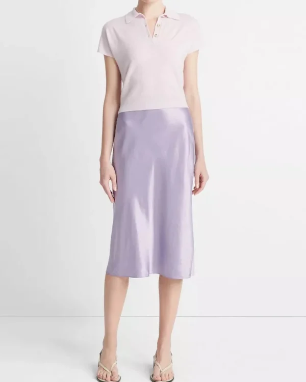 Shirts + Tops | Vince Cap Sleeve Polo Peony
