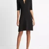 Dresses | Vince Elbow Sleeve Polo Dress Black