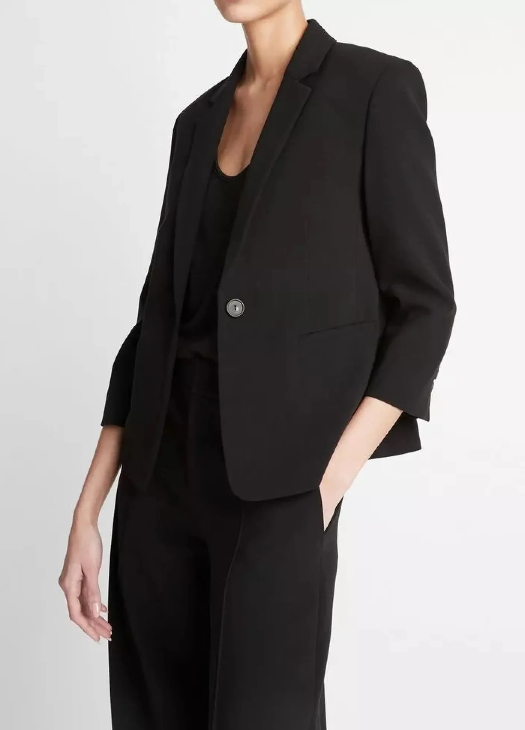 vince_shrunken_blazer_bla_0.webp Blazers | Vince Shrunken Blazer Black