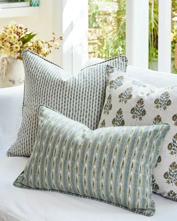 Pillows | Walter G Ankara Celadon Moss Linen Cushion