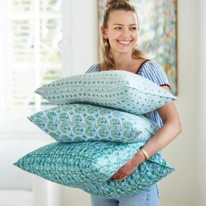 Pillows | Walter G Condesa Emerald linen cushion