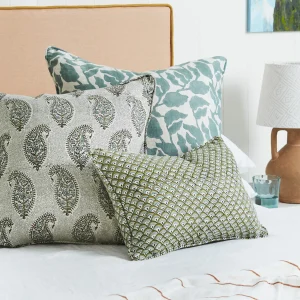 Pillows | Walter G Flores Celadon linen cushion