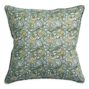 Pillows | Walter G Iznik Moss Celadon Linen Cushion