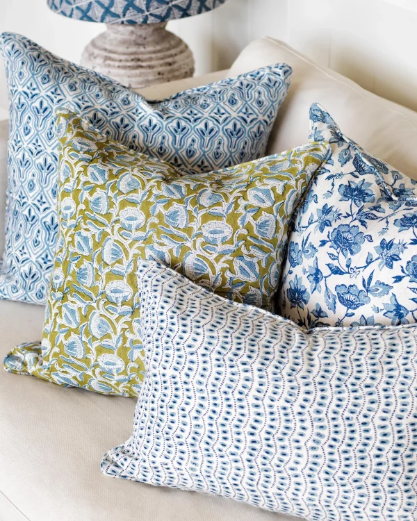 Pillows | Walter G Marbella Moss Linen Cushion