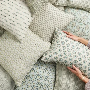 Pillows | Walter G Okinawa Wasabi Linen Cushion