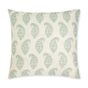 Pillows | Walter G Paisley Celadon Linen Cushion