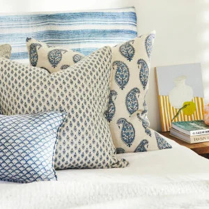 Pillows | Walter G Paisley Riviera linen cushion