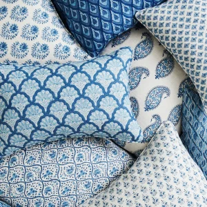 Pillows | Walter G Paisley Riviera linen cushion
