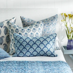 Pillows | Walter G Paisley Riviera linen cushion