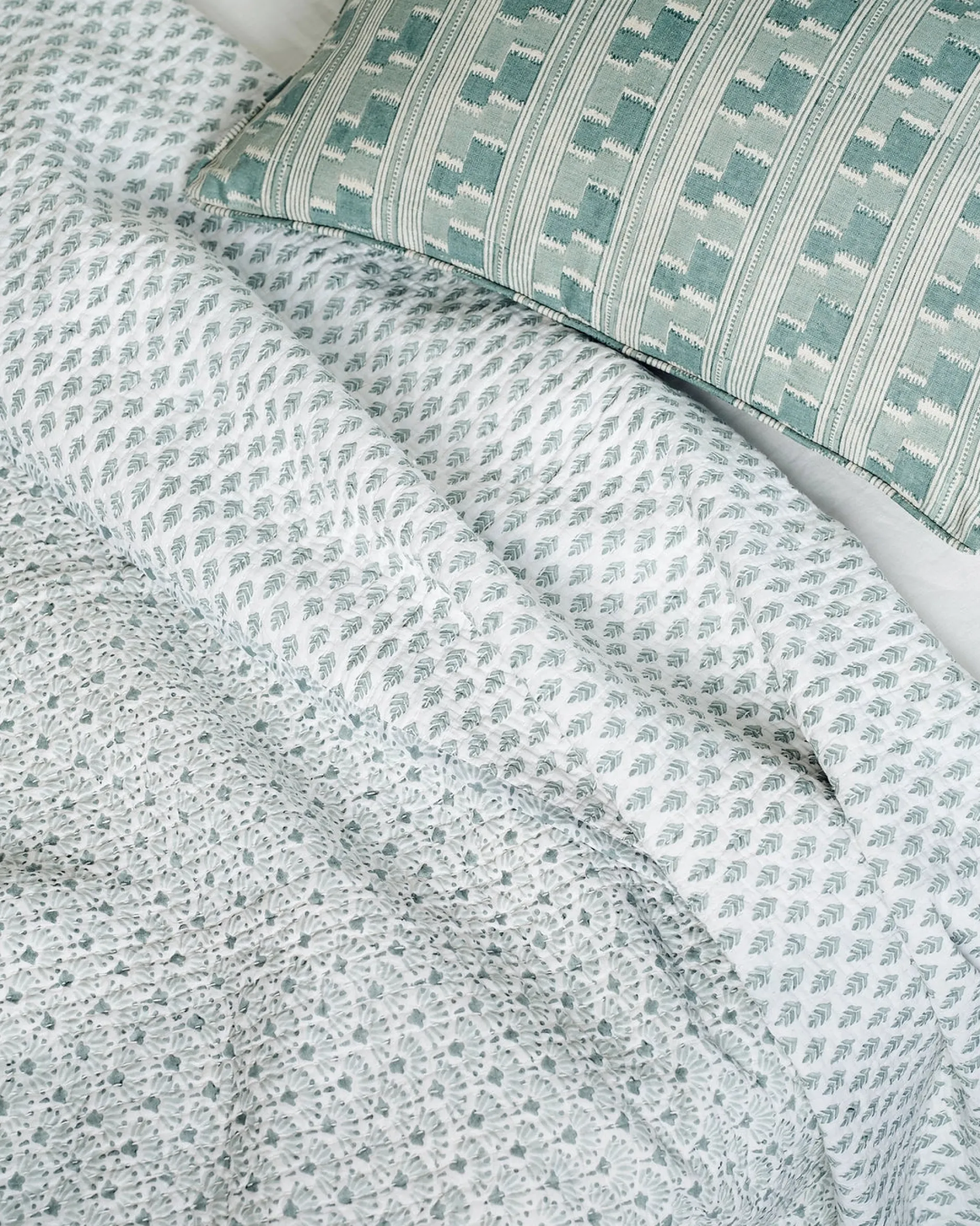 walter_g_pharaoh_celadon__1.webp Quilts + Coverlets | Walter G Pharaoh Celadon Quilt