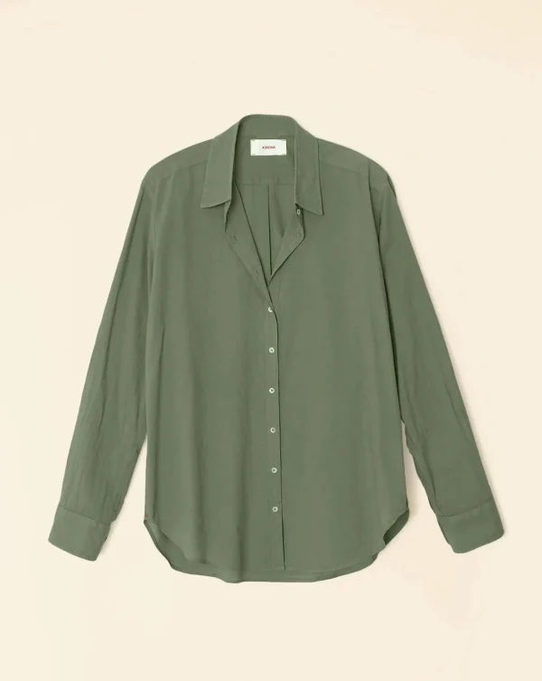 Shirts + Tops | Xirena Beau Shirt Green Army