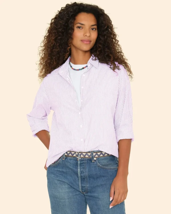 Shirts + Tops | Xirena Beau Shirt Violet White