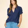 Shirts + Tops | Xirena Channing Shirt Navy