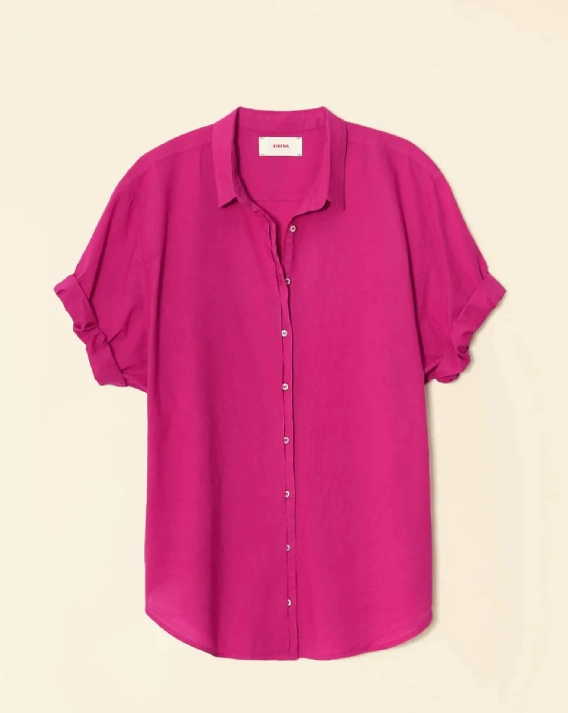 xirena_channing_shirt_pin_0.webp Shirts + Tops | Xirena Channing Shirt Pink Plum