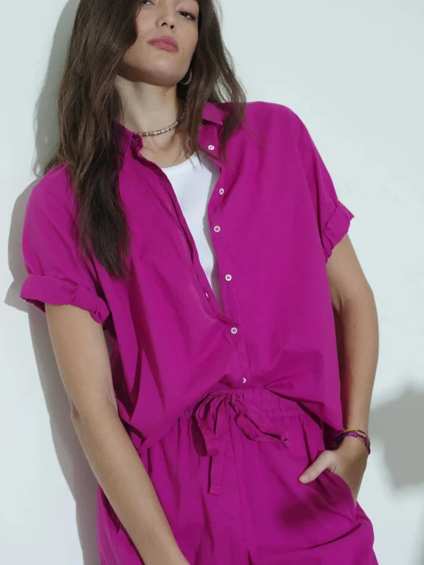 Shirts + Tops | Xirena Channing Shirt Pink Plum