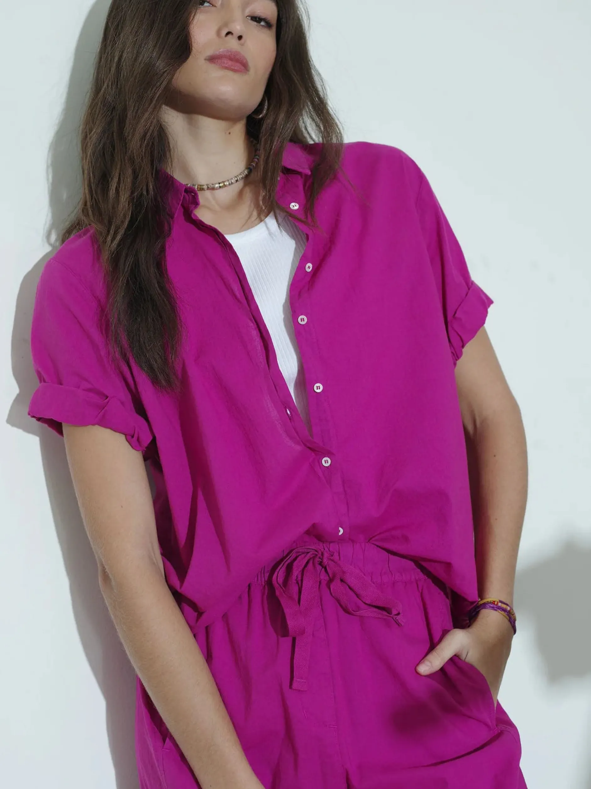 xirena_channing_shirt_pin_4.webp Shirts + Tops | Xirena Channing Shirt Pink Plum